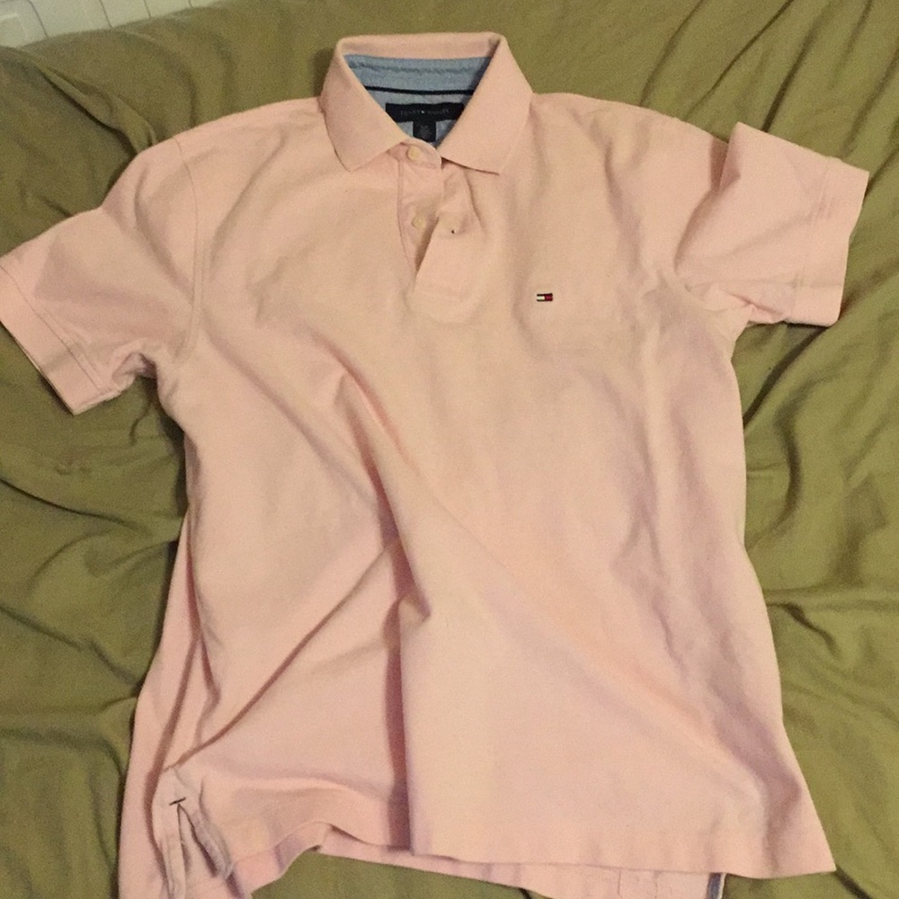 Pink Tommy hilfilger polo shirt